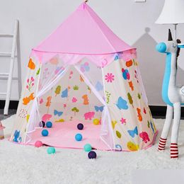 Other Children Furniture Childrens Princess Castle Tent - Pink Playhouse Drop Delivery Home Garden Dhcdv