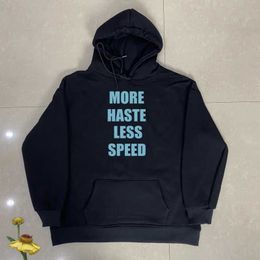 Men's Hoodies Sweatshirts BEAMS Hoodies High Street Hip Hop Blue Letter Print Pullover Men Women Simple Casual Fashion Beams Sweatshirts J240120