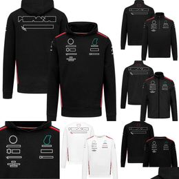 Motorcycle Apparel 2023 F1 Hoodie Forma 1 Official Black Sweatshirts New Season Team Uniform Racing Clothing Same Mens Loose Hooded Sw Otnkx