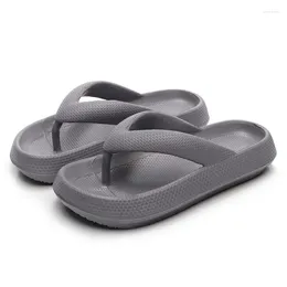 Slippers High Quality Fashion Men Flip Flops Summer Thick Sole Non-Slip Eva Women Casual Breathable Outdoor Beach