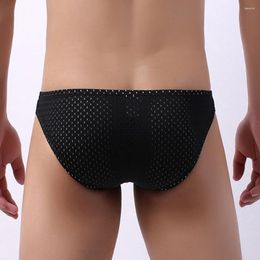 Underpants Mesh Underwear Thong Breathable Bulge Pouch Hollow Lingerie Panties Sexy Shorts Sports Boxer Briefs