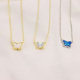 Pendant Necklaces Necklace 3 different Colours Stained Glass Real 18K Gold Plated Dangles Glitter Jewelries Letter Gift With free dust bag Gifts Fashion