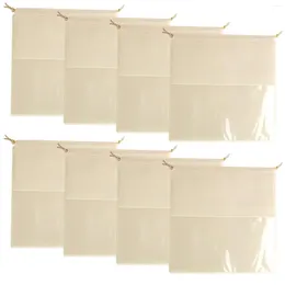 Storage Bags 8pcs Women Men Home Travel Portable Clear Window Dust Bag Space Saving With Drawstring Large Capacity Shoe For Handbag