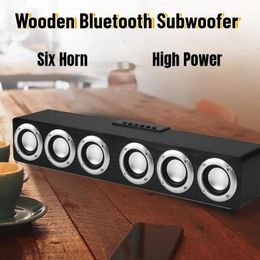 Soundbar Wooden Sound Bar Audio Center Bluetooth Speaker Box Home Theatre System Woofers for Speakers with Subwoofer Soundbar Boombox