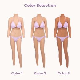 Costume Accessories C/D/E Cup 9-point with Arms Silicone Breast Forms Fake Vagina Tights Suits for Drag Queen Crossdresser Shemale