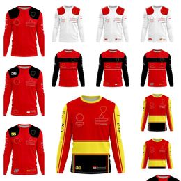 Motorcycle Apparel F1 Racing Team Uniform Mens Long Sleeve T-Shirt Spring And Autumn Sports 16Th No.55Th Driver Plus Size Custom Quick Ot2Zh