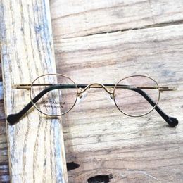 Vintage Small Oval Round Pure Titanium Eyeglass Frames Full Rim Super Light Optical Glasses Men Women Myopia Spectacles Fashion Su274K