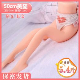 A Half body silicone doll Body Legform Lower Aircraft Cup Men's Inverted Inflatable Doll Solid Silicone Human Skeleton Adult Sexual Products 1590