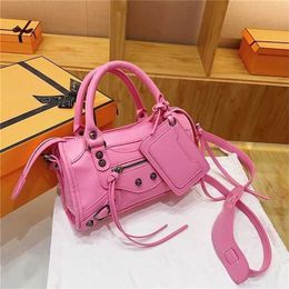 Bag rivet locomotive foreskin high-end spicy girl niche shoulder soft leather bag for women 70% off outlet online sale