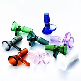 Heady glass bongs Hookah/QBsomk thick glass rod slide funnel bowl smoking colored wholesaler oil drilling rig piece 14mm