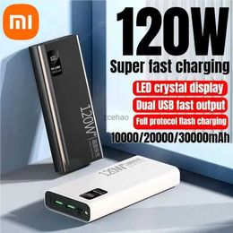 Cell Phone Power Banks 120W High Capacity Power Bank 30000mAh Fast Charging Powerbank Portable Battery Charger For Samsung Huawei