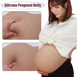 Costume Accessories Silicone Pregnant Fake Belly Cotton Filler High Simulation S/M/L Size