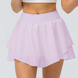 Lu Align Woman skirt Short Women HighRise Tennis Shorts Running Pleated Athletic Skirts Sport Fitness High Waist Skort With Lining Pocket Jogger Lemon Lady Gry Sport