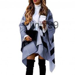 Scarves Female Burberies Burbreries Burberriness Autumn Winter Women Fashion Batwing Sleeve Coat Plaid Poncho Scarf Shawl Vintage Panchos Kdh8 1desig