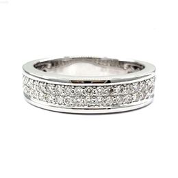 Newest Style Trendy Overseas Wholesale Price 18k White Gold with Vvs Real Round Diamond Wedding Rings for Women