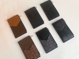 Fashion Designer Card Holder Men Womens Cards Holders Lambskin Mini Wallets Coin purse pocket Interior Slot Pockets Genuine Leather ENVELOPPE CARTE DE VISITE bag