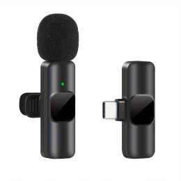 Lavalier Microphone K8 Broadcast Direct for iPhone Live Streaming for Android Phones Lapel Mic Wireless for 3.5mm 1in1 or 2in1