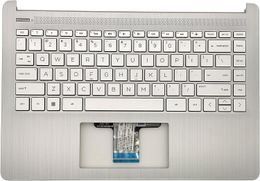 New US Laptop Keyboard For HP 14-DQ 14-DQ1043CL 14s-DQ1085TU Palmrest Keyboard Backlit L88206-001 Silver