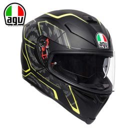 AA Designer Helmet Full Face Open Agv k Motorcycle Helmet Italy Agv K5-s K1 Racing Mist Proof Safety Helmet Full Helmet Double Lens Running Helmet UIDY