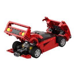 Blocks Gobricks MOC F40 Supercar Bricks Classic Racing Famous Red F40 Hight Speed Champions City Sport Car Building Blocks Set Toy Gift 240120