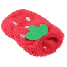 Dog Apparel Ukcoco Halloween Costumes Guinea Pig Clothes Warm Vest Costume Pet Outfits Cosy Fleece Strawberry Shape Shirts