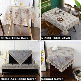 Table Cloth Rectangular Table Cover Tablecloth Round Luxury Embroidered Lace Coffee Tables Cloth for Dining Table Wedding Decora