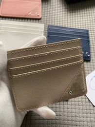 2024 New Mens Women's Fashion Classic Brown flower Plaid Casual Credit Card ID Holder Leather Ultra Slim Khaki YS Wallet Packet Bag Holders with box