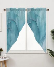 Curtain Marble Agate Summer Triangular For Cafe Kitchen Short Door Living Room Window Curtains Drapes