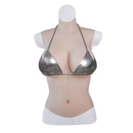 Costume Accessories C/D/E/G CUP Silk Cotton Half Bodysuit Boobs Crossdresser Silicone Fake Breast Shemale Cosplay