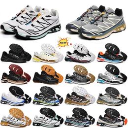 Running shoes saloman solomon xt6 Advanced Athletic Shoes Triple Black Mesh Wings 2 White Blue Red Yellow Green Speed Cross Men Outdoor Hiking shoes