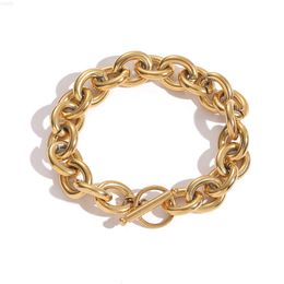 Hip Hop Jewellery Statement 12mm Stainless Steel Chain Bracelet Ot Clasp Titanium Steel Bracelet Mens Women Jewellery Wholesales