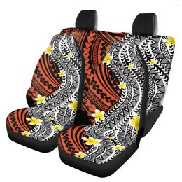 Car Seat Covers Ethnic Style Polynesian Plumeria Print Polyester Fit For Most Suv Truck Van Accessories Interior