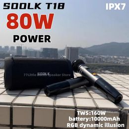 Speakers Caixa De Som SODLK T18 160W HighPower Bluetooth Speaker OutdoorWireless Subwoofer Soundbar TES Party Karaoke Mega Bass With Mic