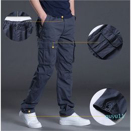 Autumn Cargo Pants Casual Mens Baggy Regular Cotton Trousers Male Combat Tactical Pants