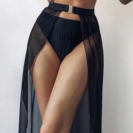 Women's Swimwear Black Sexy Push Up Bra and Panty Bikinis Long Skirt MeshH6RDH6RDH6RD