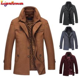 Mens Casual Warm Outerwear Jacket and Coat Male Peacoat Men Brand Clothes M4XL Winter Men039s Thick Coats Slim Fit Jackets VB56788509