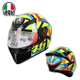 Full Face Open Agv k Motorcycle Helmet Agv Helmet K1 Brand New Graffiti Agv Motorcycle Anti Drop Z8 Full Helmet Pista Racing Helmet Red Ant Personality O3HE