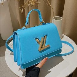 Small square with large capacity goods new single shoulder crossbody portable lady lychee pattern women's bag 70% off outlet online sale