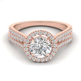 Factory Price Real Rose Gold 9k 10k 14k 18k Solid Gold Natural Igi Certified Diamond Fine Jewelry Wedding Rings for Women