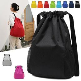 Backpack Men/Women Drawstring Pocket 2024 Nylon Waterproof Large Capacity Travel Bag Fitness Sports
