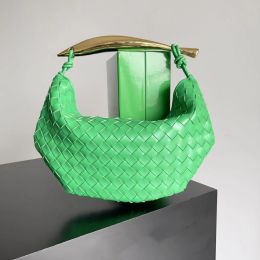 tote hobo bag Designer Handbags green Leather weaving Crossbody bags Intrecciato grade lambskin drawstring Shoulder bag 10A mirror Top Metal handle handbag