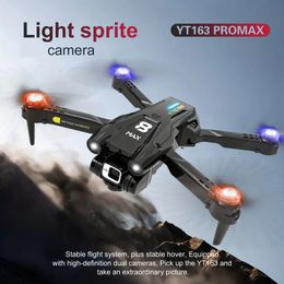 YT163 Drone Quadcopter With Dual WiFi Cameras, Electrically Adjustable Camera, Altitude Hold, Durable ABS Shell, All-round LED Lights, Fan Blade Breathing Lights