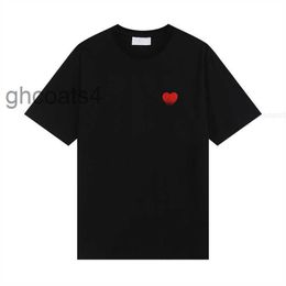 Mens t Shirt De Coeur Tees Short Sleeves Shirts Men Designer Top France Fashion Embroidered Heart Pattern Round Neck Paris T-shirt Yyh Wah0 FAVP