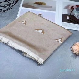 Silk scarf designer mens luxury echarpe womens foulard four season smooth light weight fashion letter soft winter scarves for women lady elegant