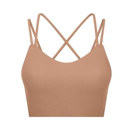 "SPR Striped Ribbed Longline Bra Yoga Tops - Stylish and Supportive Sports Bras with Fixed Cups, Sexy Back Design - Perfect for Fashion-forward Women's Workout Attire"