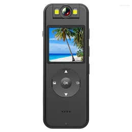 Mini WIFI Camera Set With IPS Screen Wearable Pocket Bodycam Camcorder 64G Menmry Card