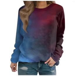 Women's T Shirts Blouse Casual Long Sleeved Printed Round Neck Raglan T-Shirt Top Fashion Woman 2024 Shirt For Women