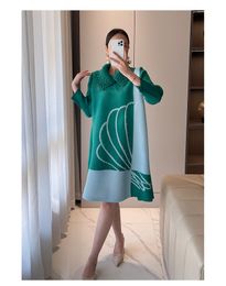 plus size bust 90-115cm women lady wrinkle casual dress casual loose style fat oversize size dresses MYZZ2715