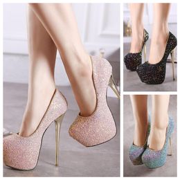 Ms. embellishes ankles strap sandal stiletto party open-toed Round toe luxury designer womens shoes super high-heel 14/16cm platform EUR 35-42