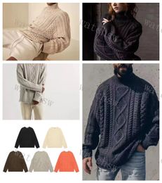 Essentialspullover Ess FOG 1977 Designer men The Deluxe turtleneck sweaters are loose for men and women